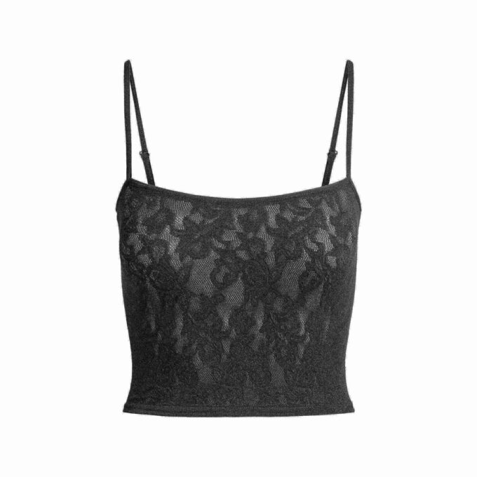 KNIT LACE CROPPED CAMI KNIT LACE CROPPED CAMI