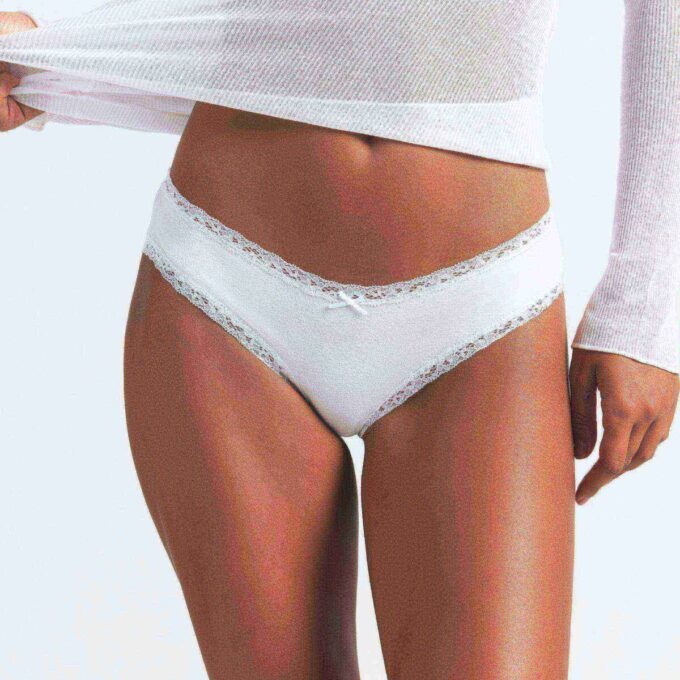 LIGHTWEIGHT COTTON LACE BRIEF 10-PACK