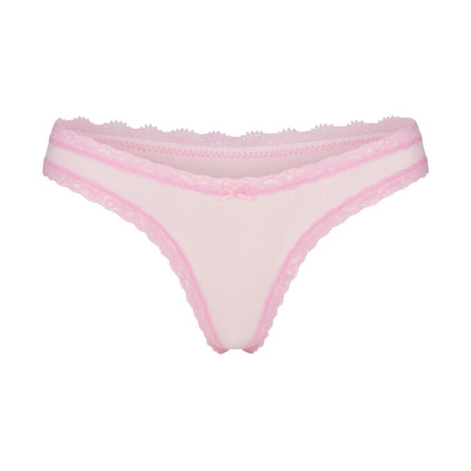 LIGHTWEIGHT COTTON LACE THONG