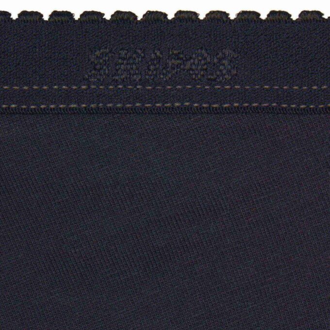 LIGHTWEIGHT COTTON LOGO PICOT STRING BIKINI