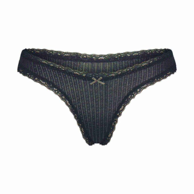 LIGHTWEIGHT COTTON POINTELLE LACE THONG LIGHTWEIGHT COTTON POINTELLE LACE THONG