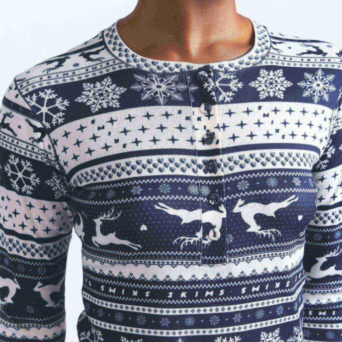 LOGO PLUSH POINTELLE HENLEY SET LOGO PLUSH POINTELLE HENLEY SET