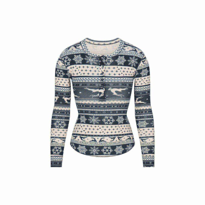 LOGO PLUSH POINTELLE HENLEY SET LOGO PLUSH POINTELLE HENLEY SET