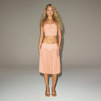 MILKY SHEER MIDI SKIRT