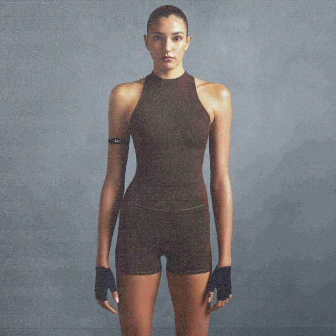 NikeSKIMS MATTE MOCK NECK RACER TANK