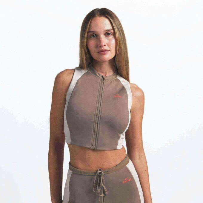 NikeSKIMS SHINE FRONT ZIP BRA