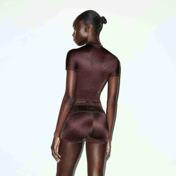 NikeSKIMS SHINE SHORT SLEEVE MOCK NECK TOP