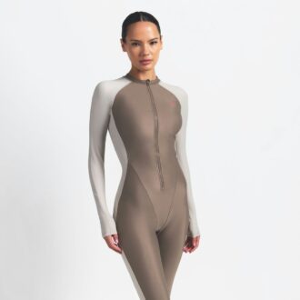 NikeSKIMS SHINE ZIP FRONT LONG ONESIE