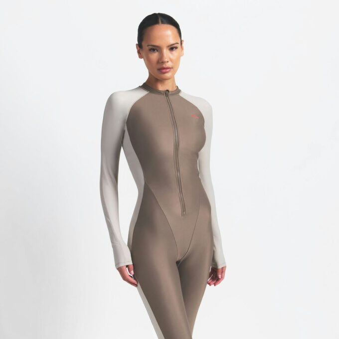 NikeSKIMS SHINE ZIP FRONT LONG ONESIE