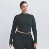NikeSKIMS VINTAGE SEAMLESS MOCK NECK CROP TOP