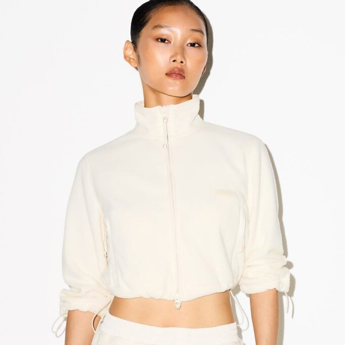 OUTDOOR FLEECE CROPPED 3/4 SLEEVE JACKET OUTDOOR FLEECE CROPPED 3/4 SLEEVE JACKET