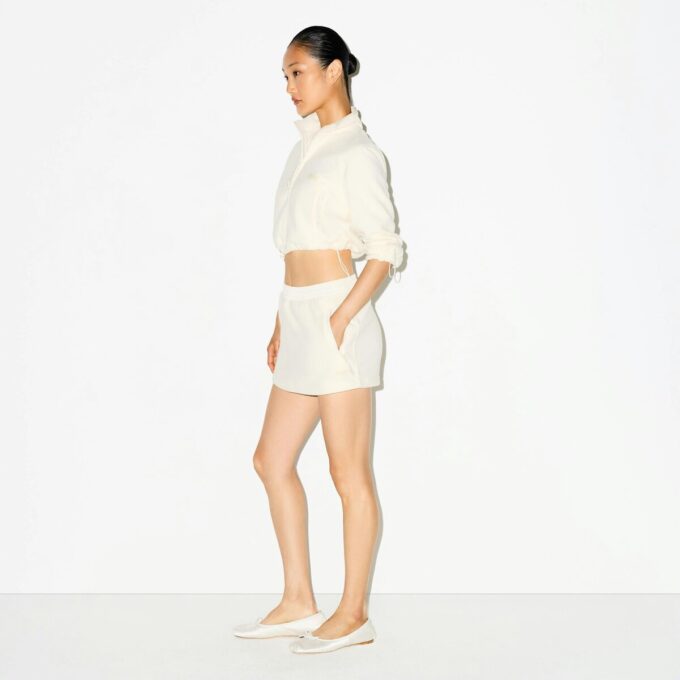 OUTDOOR FLEECE CROPPED 3/4 SLEEVE JACKET OUTDOOR FLEECE CROPPED 3/4 SLEEVE JACKET