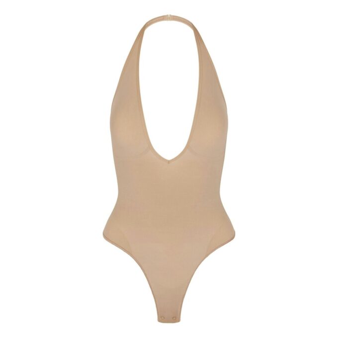 SEAMLESS SCULPT DEEP PLUNGE THONG BODYSUIT