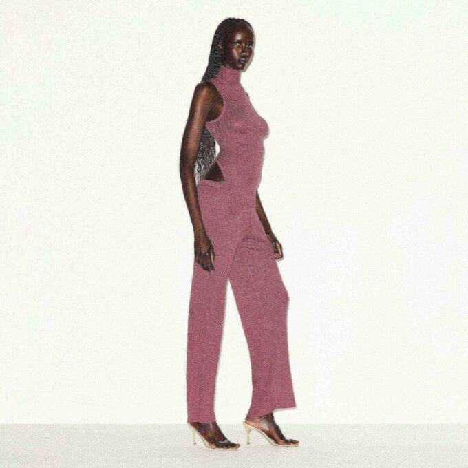 SHEER KNIT MOCK NECK TUNIC SHEER KNIT MOCK NECK TUNIC