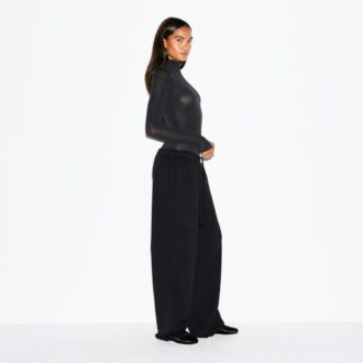 SHEER MODAL LONG SLEEVE TURTLENECK BODYSUIT