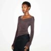 SHEER MODAL LONG SLEEVE V NECK SHEER MODAL LONG SLEEVE V NECK