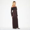 SHEER MODAL OFF THE SHOULDER LONG DRESS SHEER MODAL OFF THE SHOULDER LONG DRESS