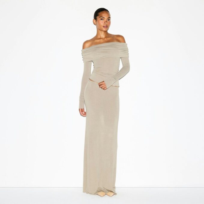 SHEER MODAL OFF THE SHOULDER TOP