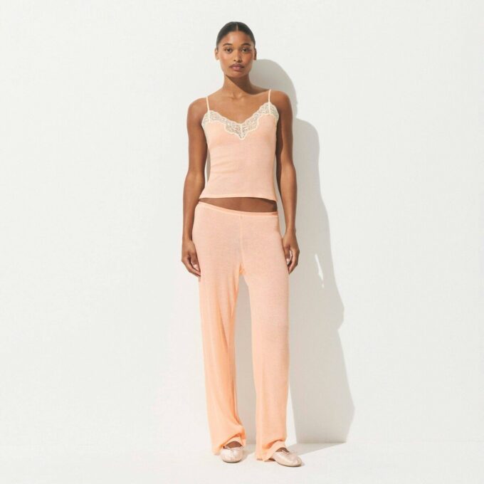 SHEER RIB LACE CAMI SHEER RIB LACE CAMI