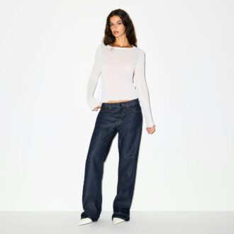 sheer rib long sleeve crew neck top 1 2 330x330 - SHEER RIB LONG SLEEVE CREW NECK TOP