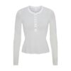 SHEER RIB LONG SLEEVE HENLEY SHEER RIB LONG SLEEVE HENLEY