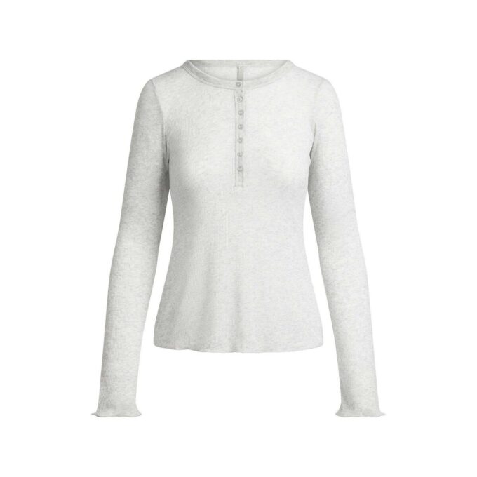 SHEER RIB LONG SLEEVE HENLEY SHEER RIB LONG SLEEVE HENLEY