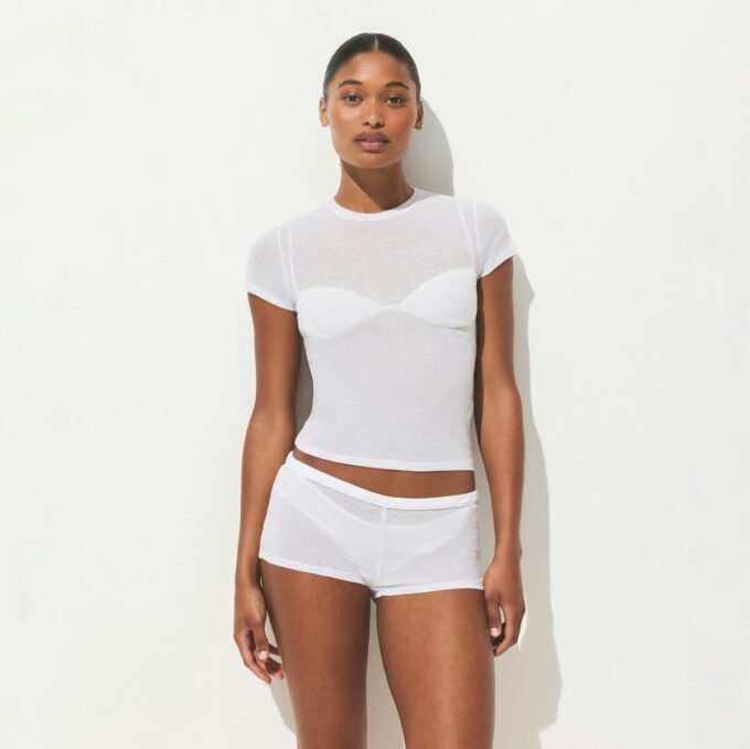 SHEER RIB T-SHIRT SHEER RIB T-SHIRT