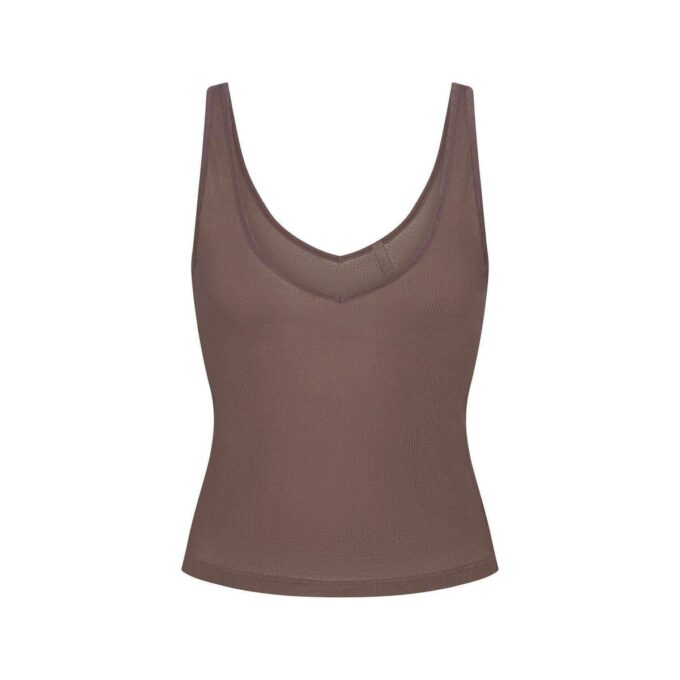 SHEER RIB V NECK TANK SHEER RIB V NECK TANK