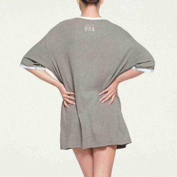 SKIMS FOR TEAM USA COTTON RIB OLYMPIC T-SHIRT MINI DRESS SKIMS FOR TEAM USA COTTON RIB OLYMPIC T-SHIRT MINI DRESS