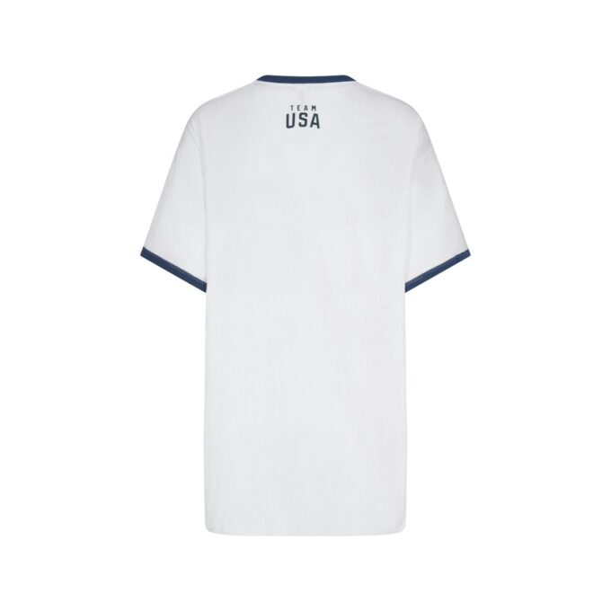 SKIMS FOR TEAM USA COTTON RIB PARALYMPIC T-SHIRT MINI DRESS SKIMS FOR TEAM USA COTTON RIB PARALYMPIC T-SHIRT MINI DRESS