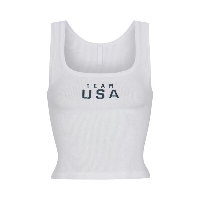SKIMS FOR TEAM USA COTTON RIB PARALYMPIC TANK SKIMS FOR TEAM USA COTTON RIB PARALYMPIC TANK