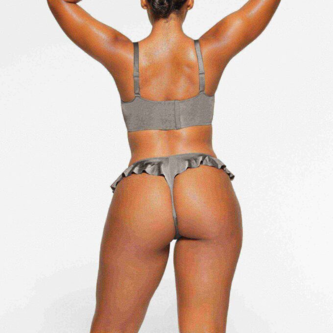 SKIMS LOGO SHINE BALCONETTE CORSET BRA