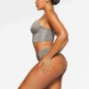 SKIMS LOGO SHINE DEMI CORSET BRA SKIMS LOGO SHINE DEMI CORSET BRA