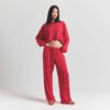 SKIMS SLEEP CROPPED LONG SLEEVE AND PANT SET SKIMS SLEEP CROPPED LONG SLEEVE AND PANT SET