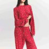 SKIMS SLEEP CROPPED LONG SLEEVE AND PANT SET SKIMS SLEEP CROPPED LONG SLEEVE AND PANT SET