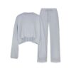 SKIMS SLEEP CROPPED LONG SLEEVE AND PANT SET SKIMS SLEEP CROPPED LONG SLEEVE AND PANT SET