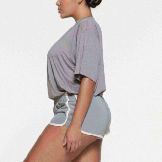 SKIMS TRACK MESH OVERSIZED T-SHIRT