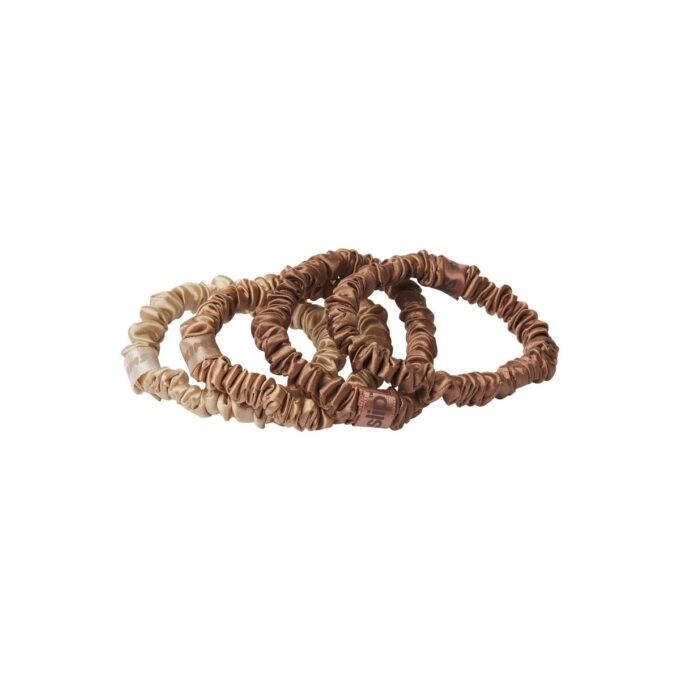 SLIP X SKIMS PURE SILK SKINNY SCRUNCHIES 4-PACK SLIP X SKIMS PURE SILK SKINNY SCRUNCHIES 4-PACK