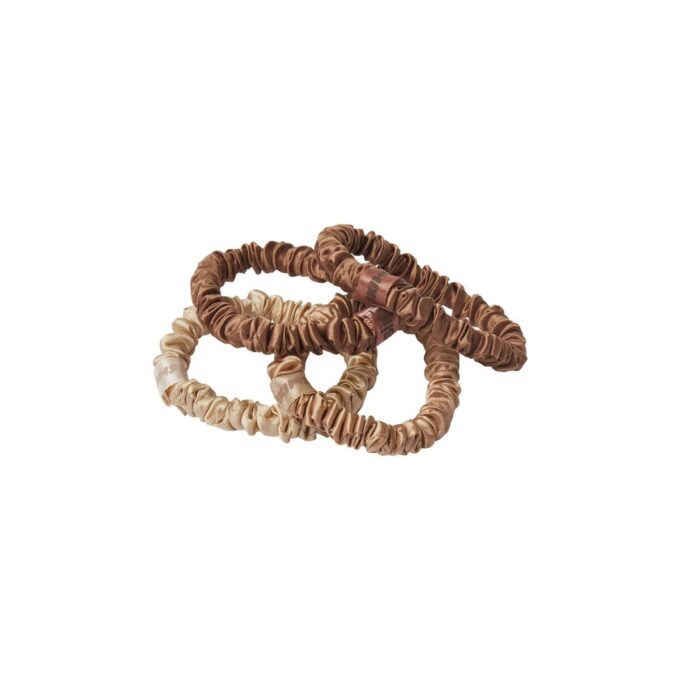 SLIP X SKIMS PURE SILK SKINNY SCRUNCHIES 4-PACK SLIP X SKIMS PURE SILK SKINNY SCRUNCHIES 4-PACK