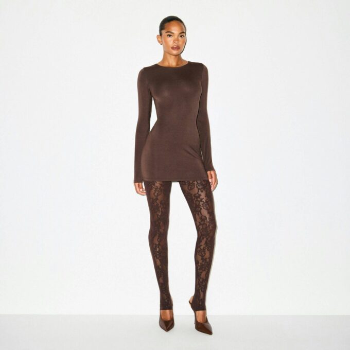 SMOOTH LAYERS CREWNECK MINI DRESS