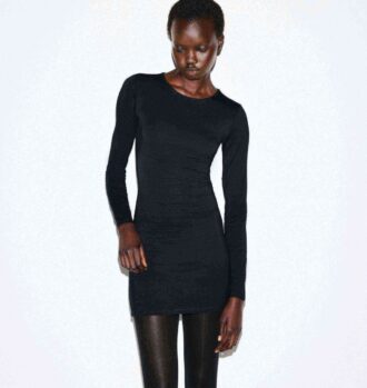 SMOOTH LAYERS CREWNECK MINI DRESS