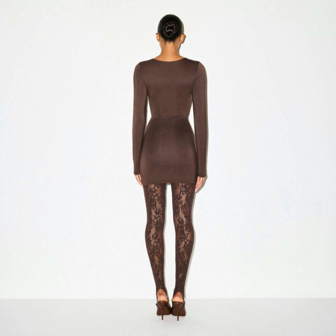 SMOOTH LAYERS CREWNECK MINI DRESS