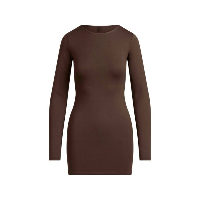 SMOOTH LAYERS CREWNECK MINI DRESS