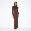 SMOOTH LAYERS TURTLENECK LONG DRESS