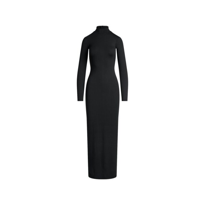 SMOOTH LAYERS TURTLENECK LONG DRESS