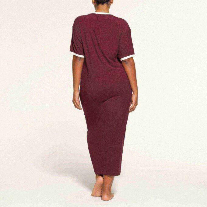 SOFT LOUNGE RINGER T-SHIRT LONG DRESS SOFT LOUNGE RINGER T-SHIRT LONG DRESS
