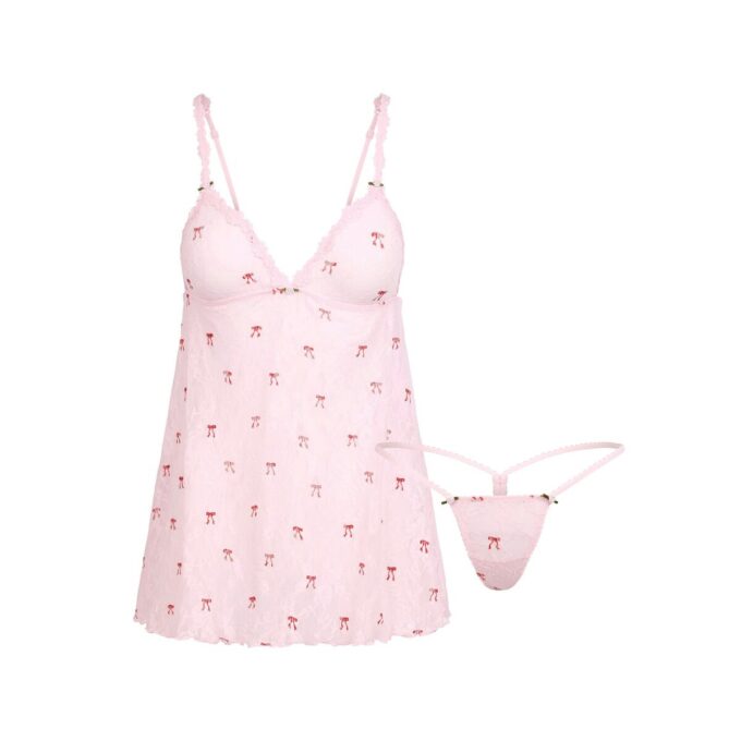 STRETCH LACE SLIP AND THONG SET STRETCH LACE SLIP AND THONG SET