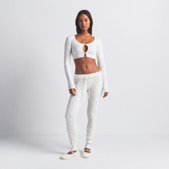 SWEATER KNIT CROPPED CARDIGAN