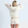 SWEATER KNIT SHRUNKEN ZIP UP HOODIE SWEATER KNIT SHRUNKEN ZIP UP HOODIE