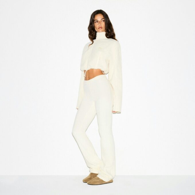 TEDDY FUNNEL NECK CROPPED JACKET TEDDY FUNNEL NECK CROPPED JACKET